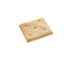 Crispy cracker isolated on white. Delicious snack