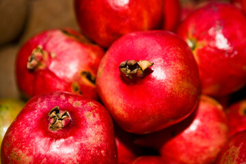 Close-up of pomegranates, Tlacolula De Matamoros, Oaxaca State, Mexico