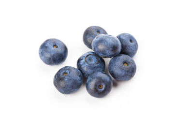 heap of blueberries isolated on white background