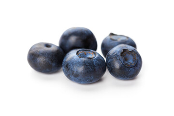 heap of blueberries isolated on white background
