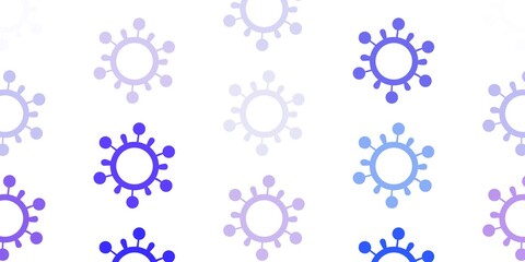 Light Purple vector template with flu signs.