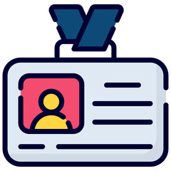 Fototapeta premium student card flat line icon