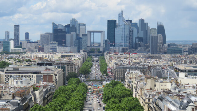 Vista de la Zona de "Nanterre", donde est&aacute;n los edificios m&aacute;s altos de Par&iacute;s.
