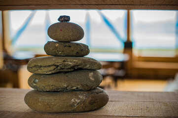 zen stones in the spa