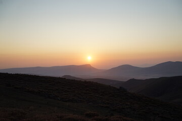 sunrise in the mountains