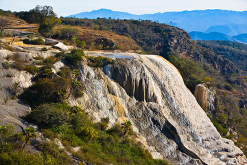 High angle view of a waterfall, Hierve El Agua, Oaxaca State, Mexico