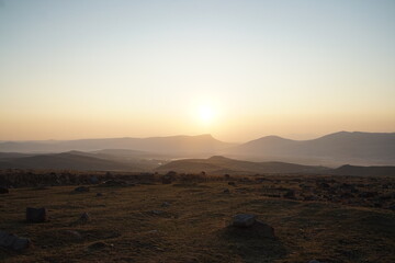 Naklejka premium sunrise in the mountains