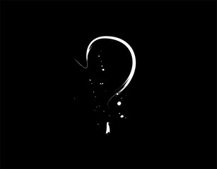 mystery brush Icon on black background in vector illustration