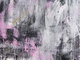 Rough paint dripping, spray paint artwork. Abstract background oil paint painting style. Damage to...