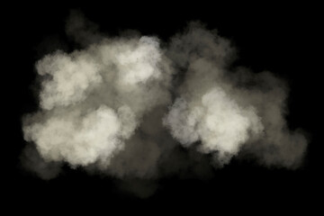 White fog or smoke on dark copy space background, smoke effect for your photos.