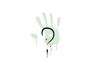 mystery Icon on white background in vector illustration