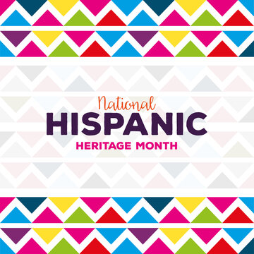 background, hispanic and latino americans culture, national hispanic, heritage month vector illustration design