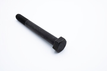 Three Grade Five Hex Head Standard Rope Screws on a White Background, with medium rope
