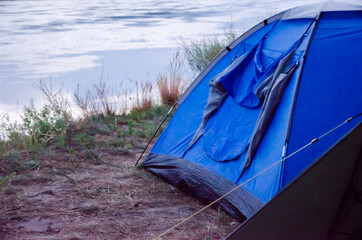  rest tent. tent by the river. rest by the river