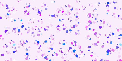 Light blue, red vector texture with memphis shapes.