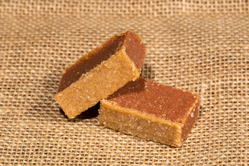 Traditional Colombian Sweet Of Guava Called Bocadillo - Psidium Guajava.