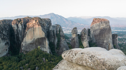 Meteora rock landcape, Greece.
