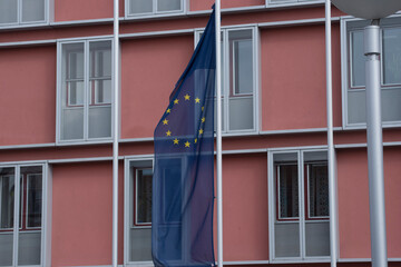European Union flag, blue flag with yellow stars