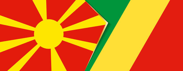Macedonia and Congo flags, two vector flags.