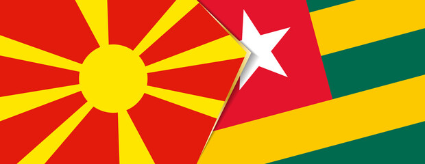 Macedonia and Togo flags, two vector flags.