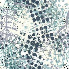 Abstract seamless geometric pattern for printing on fabric, wrapping paper. The grunge background is repetitive and multicolored. Funny Wallpaper for textiles. Creative template for fashion style