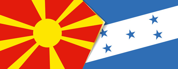 Macedonia and Honduras flags, two vector flags.