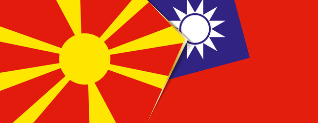 Macedonia and Taiwan flags, two vector flags.