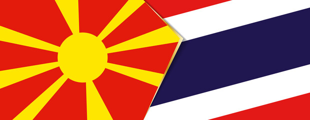 Macedonia and Thailand flags, two vector flags.
