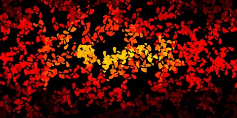 Dark red vector background with random forms.