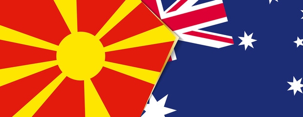 Macedonia and Australia flags, two vector flags.