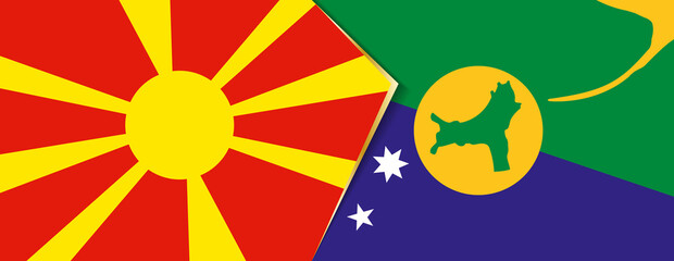 Macedonia and Christmas Island flags, two vector flags.
