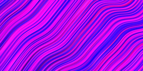 Light Purple, Pink vector backdrop with circular arc. Abstract gradient illustration with wry lines. Pattern for commercials, ads.