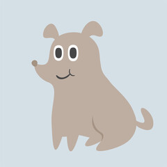 Creative design of funny dog illustration