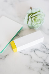 Plain White and Yellow Package
