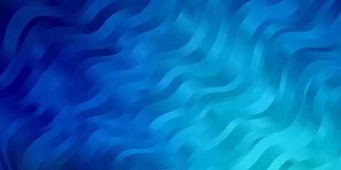 Dark BLUE vector background with curves. Abstract illustration with gradient bows. Template for your UI design.