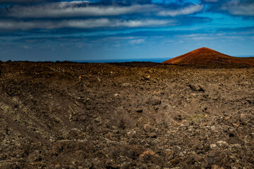 Paisajes del volcán Caldera Blanca de Lanzarote