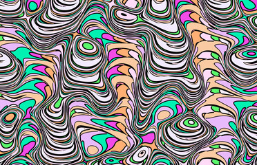 modern psychedelic wavy colors