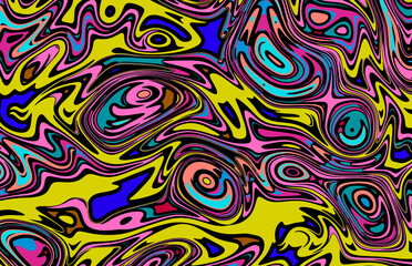 modern psychedelic wavy colors