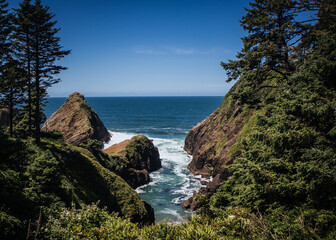 Ocean channel leading to the sea