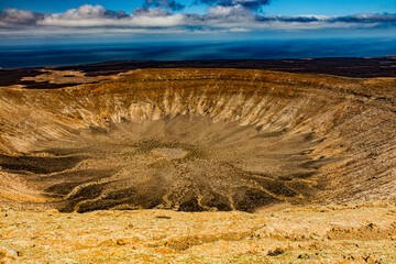 Paisajes del volcán Caldera Blanca de Lanzarote