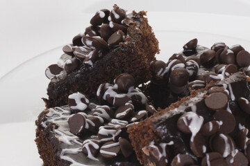 Close-up of chocolate brownies