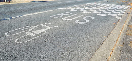 Fototapeta premium Signalisation vélos Bus