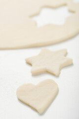 Star shape and heart shape cookies