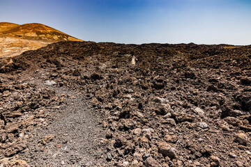 Paisajes del volcán Caldera Blanca de Lanzarote