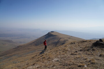Fototapeta premium hiker in the mountains