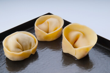 Close-up of homemade tortellini