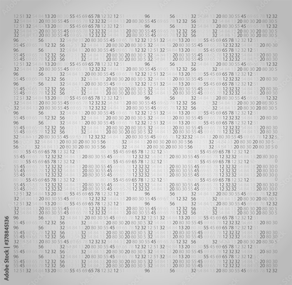 Poster vector illustration of abstract big data numeric business background. binary code seamless backgroun