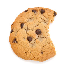cookies with chocolate on a white background, isolates