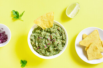 Guacamole dip in bowl
