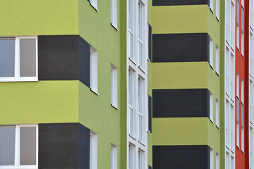 Fragment of a new multi-storey residential public building